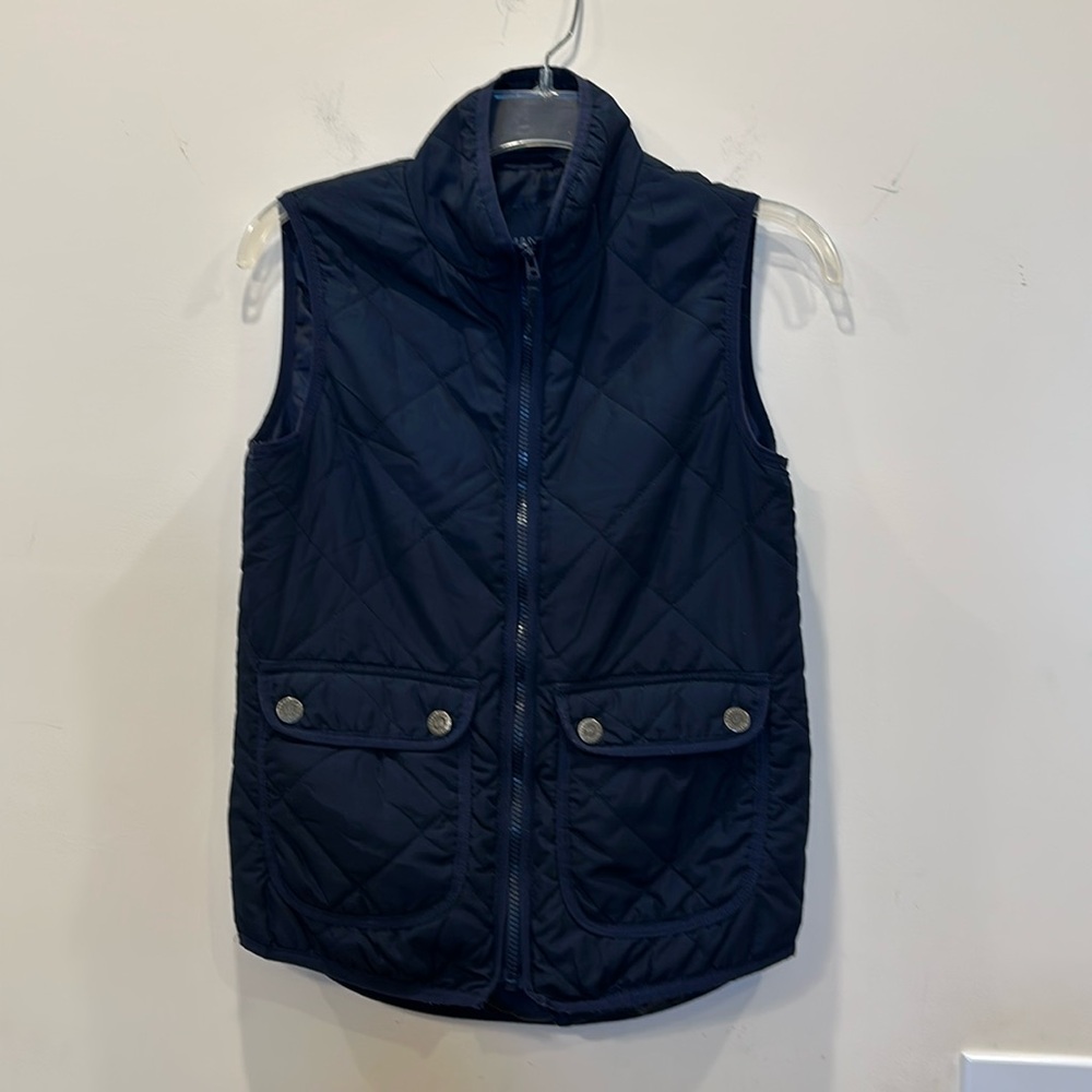 Aéropostale navy blue vest with zipper and snap pockets